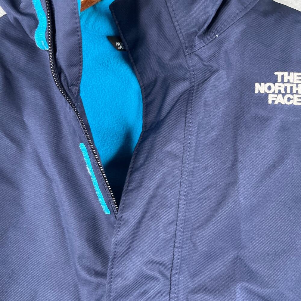 The North Face Jacket Youth XS Size 6 Navy Blue Hooded Warm Full Zip - Picture 4 of 16